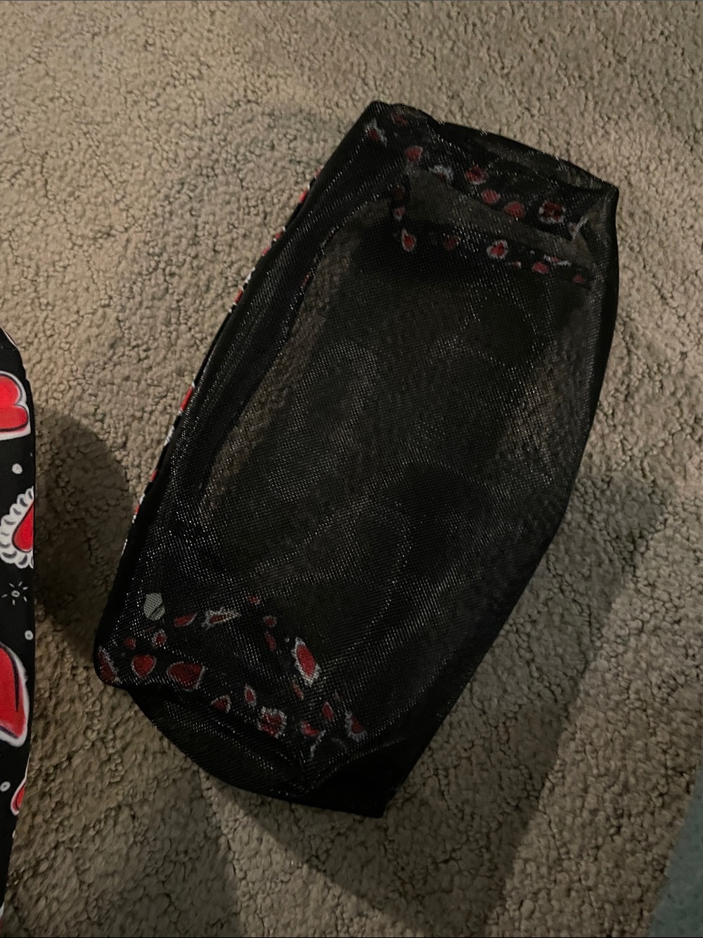 Brighton Black Cosmetic Case with Red Heart Print - Picture 11 of 13